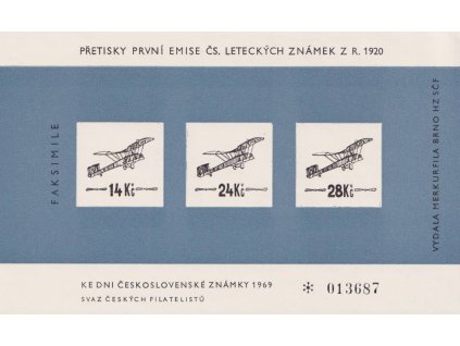 Výsadní letecký tisk 1920 v barvě modré