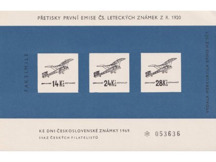 Výsadní letecký tisk 1920 v barvě tmavě modré