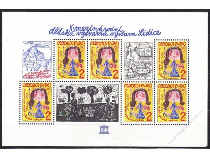 1982, aršík 2Kčs Lidice, Nr.A2538, **