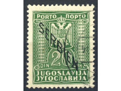 Serbien, 1941, 20Din doplatní, MiNr.8, razítkované