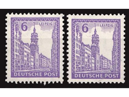 West-Sachsen, 1946, 6Pf fialová, MiNr.153X,Y, **