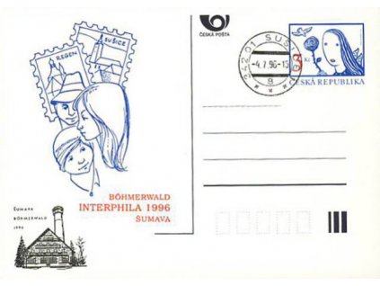 1996, Böhmerwald Interphila, P 16 s přítiskem