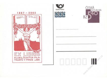 2002, Ex libris klubu českých filatelistů v Praze