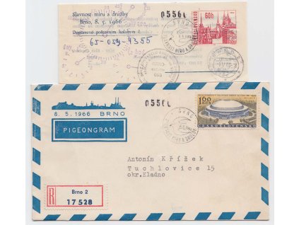 CHP 2 Pigeongram + R-obálka, prošlé v Brně