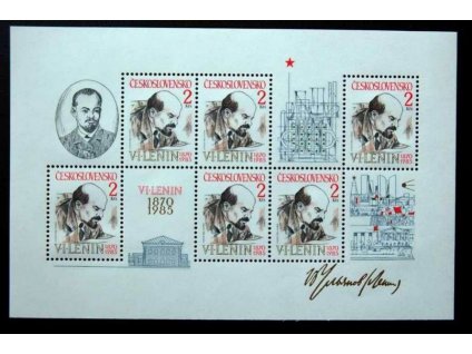 1985, 2Kčs aršík Lenin, Nr.A2688, **