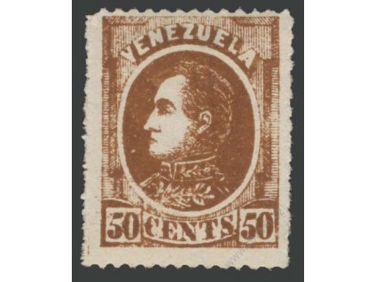 Venezuela, 1880, 50C Bolívar, MiNr.26, * po nálepce