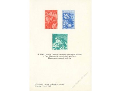 1969, Martin, Výstava známek, grafický list, A5, nalomený roh