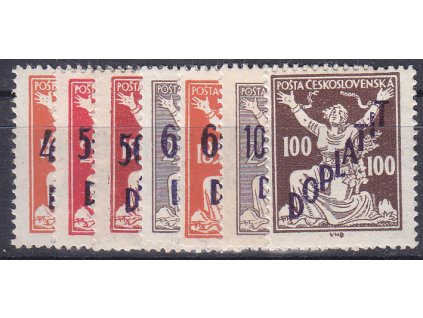 1927, 40/185h-100/25h série, Nr.DL48-54, * po nálepce, ilustrační foto