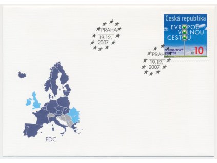 2007, FDC 538 ČR v Schengenském prostoru