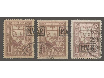Rumunsko, 1917, 10B Zwangszuschlagsmarken, posun