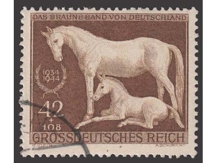 1944, 42Pf Hnědá stuha, MiNr.899, razítkované
