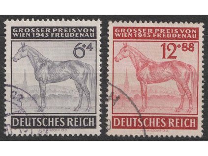 1943, 6-12Pf série, MiNr.857-58, razítkované