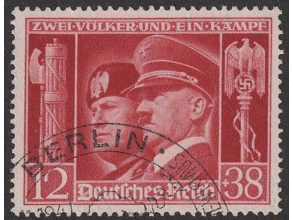 1941, 12Pf Hitler a Musolini, MiNr.763, razítkované