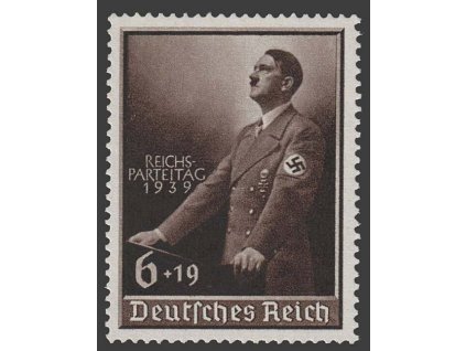 1939, 6Pf Hitler, MiNr.701, * po nálepce