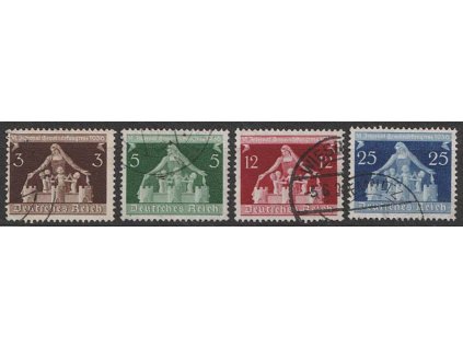 1936, 3-25Pf série, MiNr.617-20, razítkované