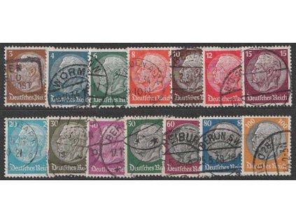 1933, 3-100Pf série, MiNr.482-95, razítkované