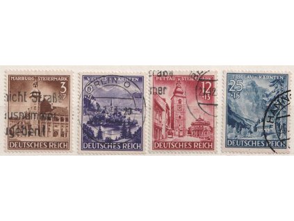 1941, 3-25Pf série, MiNr.806-9, razítkované