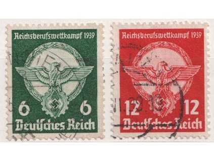 1939, 6-12Pf série, MiNr.689-90, razítkované