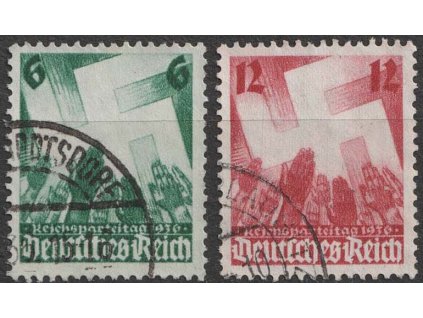1936, 6-12Pf série, MiNr.632-33, razítkované