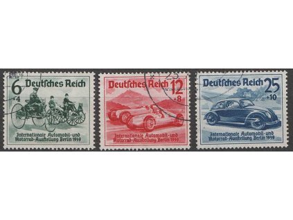 1939, 6-25Pf série, MiNr.686-88, razítkované