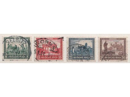 1930, 8-50Rpf série, MiNr.450-53, razítkované