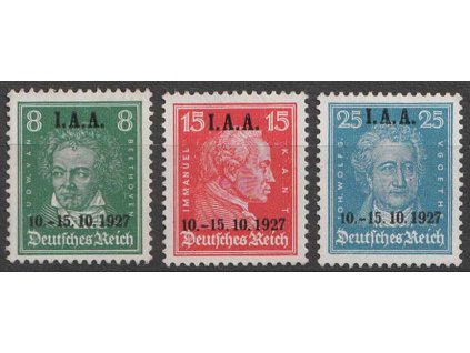 1927, 8-25Pf série, MiNr.407-9, * po nálepce
