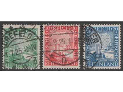 1925, 5-20Pf série, MiNr.372-74, razítkované