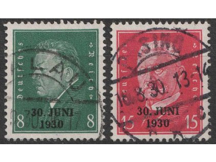 1930, 8-15Pf série, MiNr.444-45, razítkované