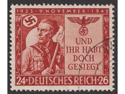1943, 24Pf Fahnenträger, MiNr.863, razítkované