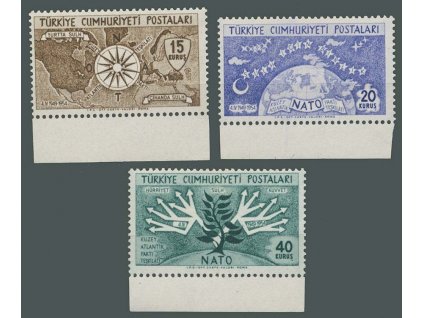 1954, 15-40K série NATO, MiNr.1388-90, **