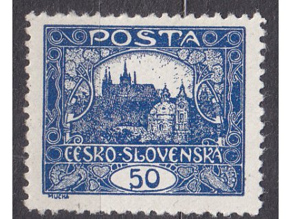 50h modrá, ministr. Řz.11 1/2, Nr.16D, **, ilustrační foto