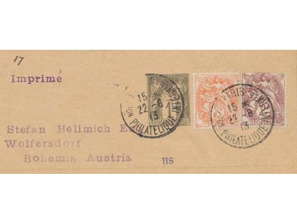 1913, novinová páska 1C Alegorie dofr. zn. 2+3C