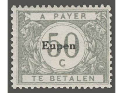 1920, 50C doplatní s přetiskem Eupen, těžší *