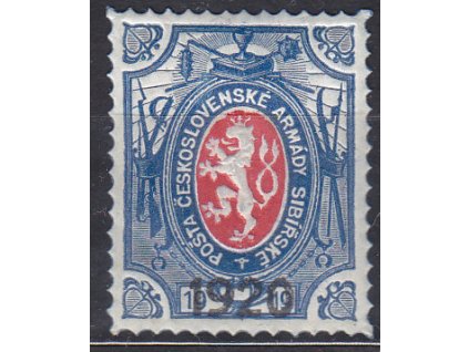 1Rbl Lvíček, přítisk 1920, velká šavle, Nr.PP6, **
