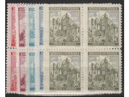 1941, 1.20-3K Krajinky III, série, 4bloky, Nr.57-61, **