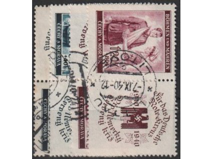 1940, 60h-1.20K ČK I, série, L+P kupony, Nr.50-1, razítkované, ilustrační foto