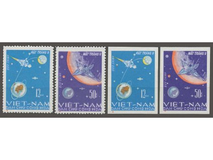 Vietnam-Nord, 1966, 12-50xu série Kosmos, MiNr.448-49, (*)