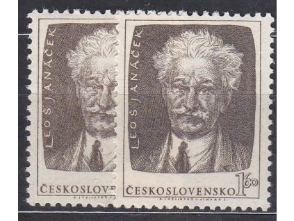 1.60Kčs Janáček, hnědá a šedohnědá, Nr.739a,b, **