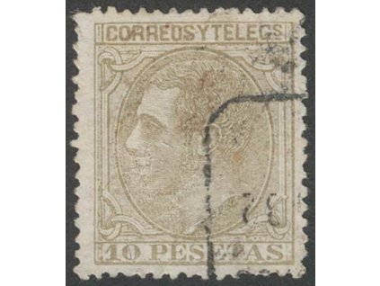 1879, 10Pta Alfons, MiNr.185, razítkované, lehce zeslabeno