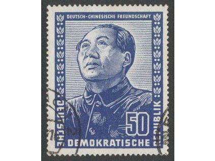 1951, 50Pf Mao Zedong, MiNr.288, razítkované