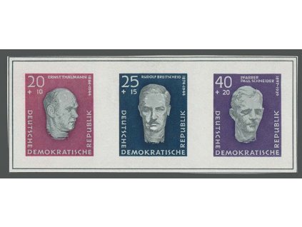 1958, 2-40Pf výstřižek z aršíku Buchenwald, MiNr.606-8B, **/*