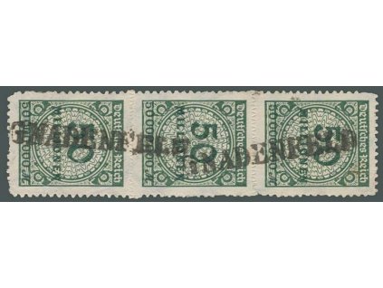 1923, 50 Mio M zelená, 3páska, razítko GNADENFELD, dv