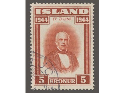 1944, 5Kr Sigurdsson, MiNr.235, razítkované