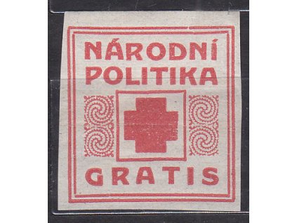 Novinová nálepka NÁRODNÍ POLITIKA GRATIS, Nr.NN17, **, ilustrační foto