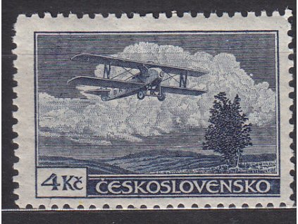 4Kč modrá, Řz.12 1/4, Nr.L11A, * po nálepce, ilustrační foto