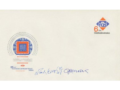 Herčík, Kovařík, podpisy na celinové obálce z roku 1983