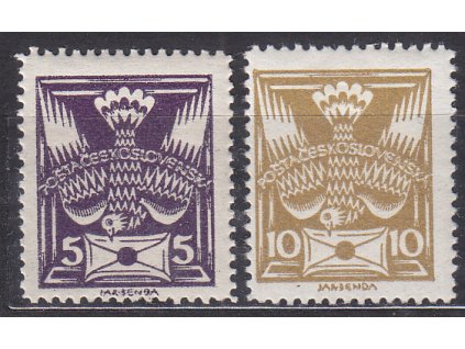 5 a 10h Holubice, obě s Řz. 13 3/4, Nr.144B,146B, **, ilustrační foto