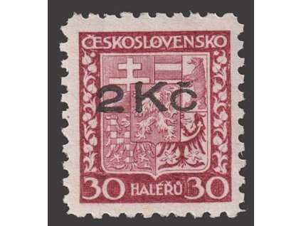 30h Znak, přetisk 2 Kč, **