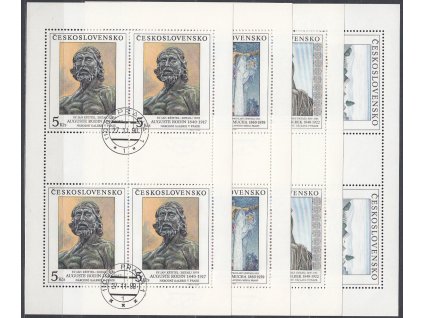 1990, 2-5Kčs PL - Umění, Nr.PL2961-64, razítkované, denní razítko
