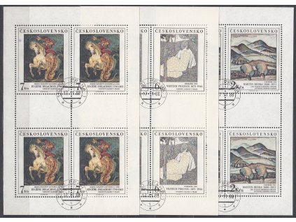 1988, 2-7Kčs PL - Umění, Nr.2870-72, razítkované, denní razítko